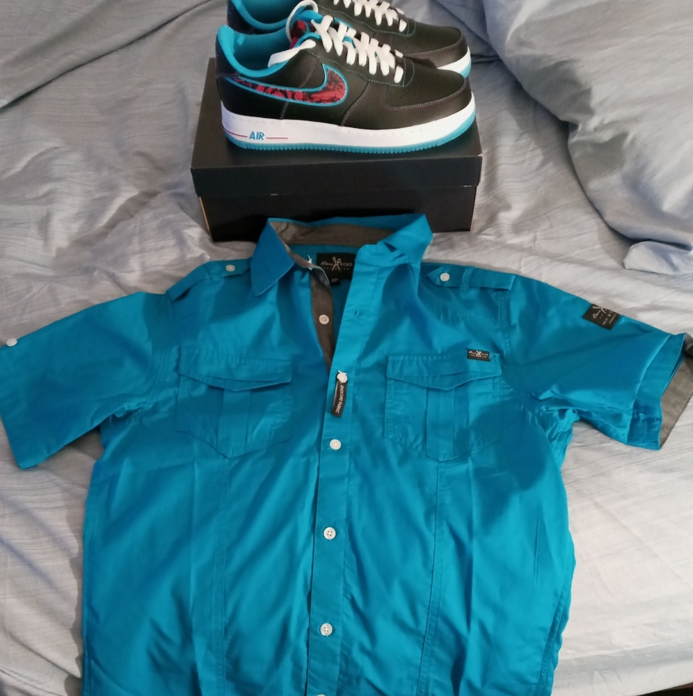 Rare Nike Air Force Ones men's 10 plus + shirt